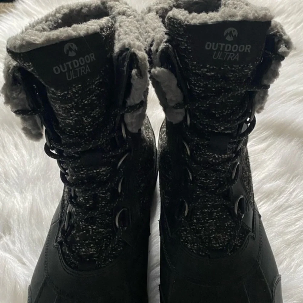 Skechers‎ Waterproof Boots Mens Size 13 (UK 12) Outdoor Ultra Leather Faux Fur